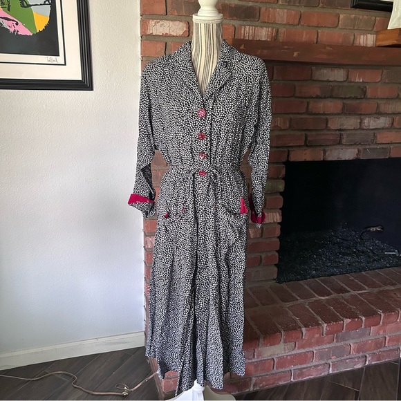 VTG Janice McCarty Floral Midi Dress Sz M - Picture 1 of 8